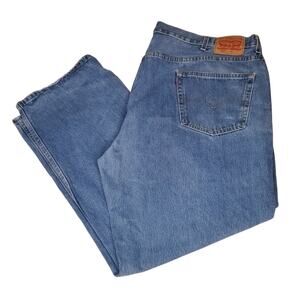 Levi's 550 Men's Size 50x30 Blue Fit Straight Leg Denim Jeans Workwear Cowboy
